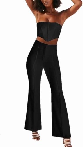 Opulence Pants Set In Black AllDay Comfort Plush Fleece Lining