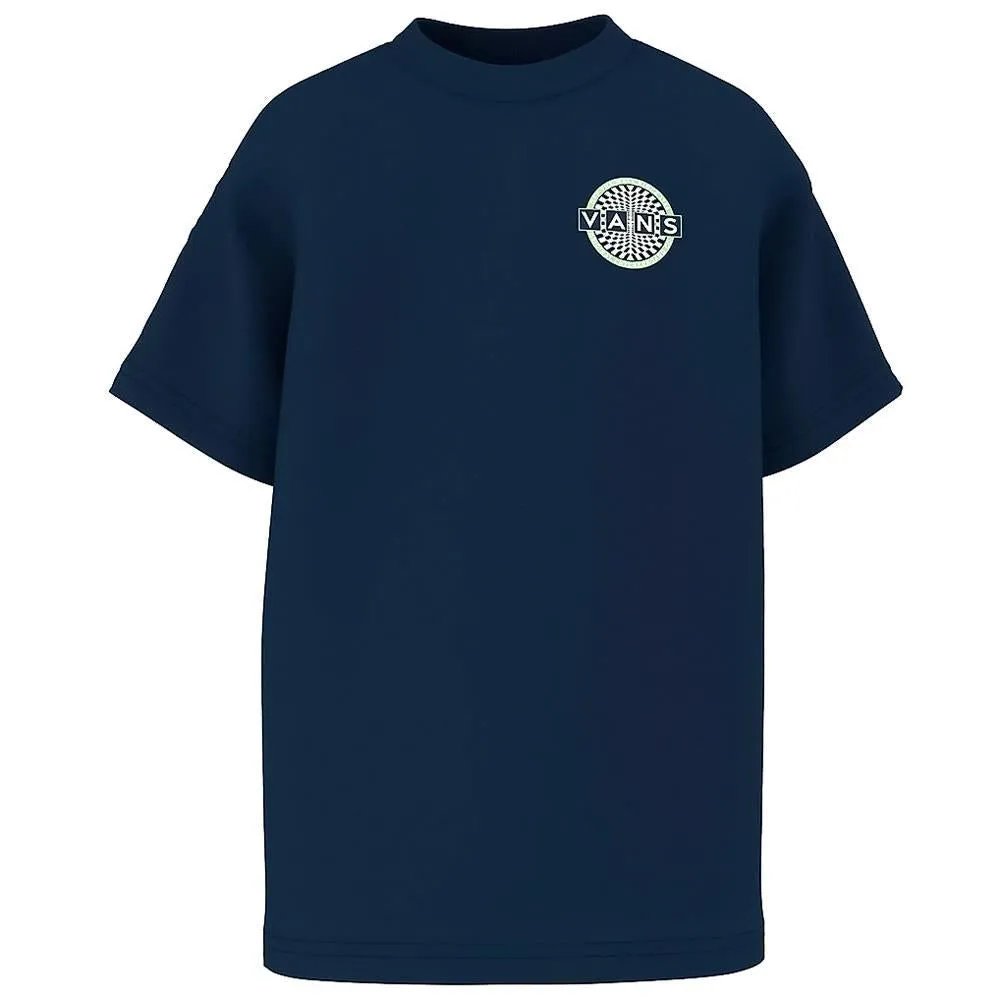 Relaxed Comfort Look Active Fashion Vans Boys Circle Back T-Shirt - Dress Blues