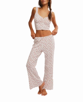 High Rise Fit Fresh In Love Lounge Set In Bluebird Combo