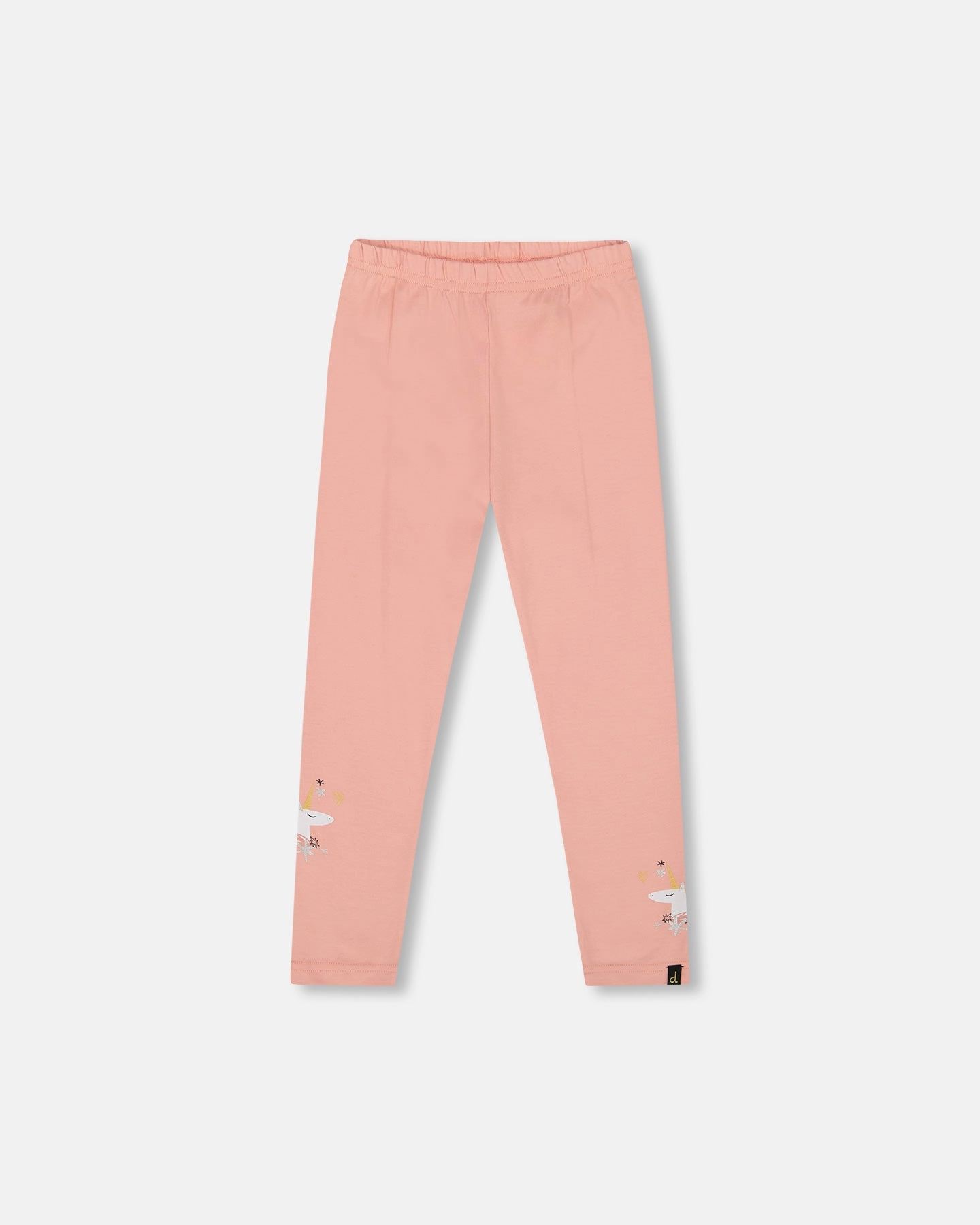 Effortless Comfort Organic Cotton Leggings Dusty Pink with Unicorn Print