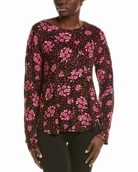 Fade Resistant Dye Drop Shoulder Construction Kensie Top