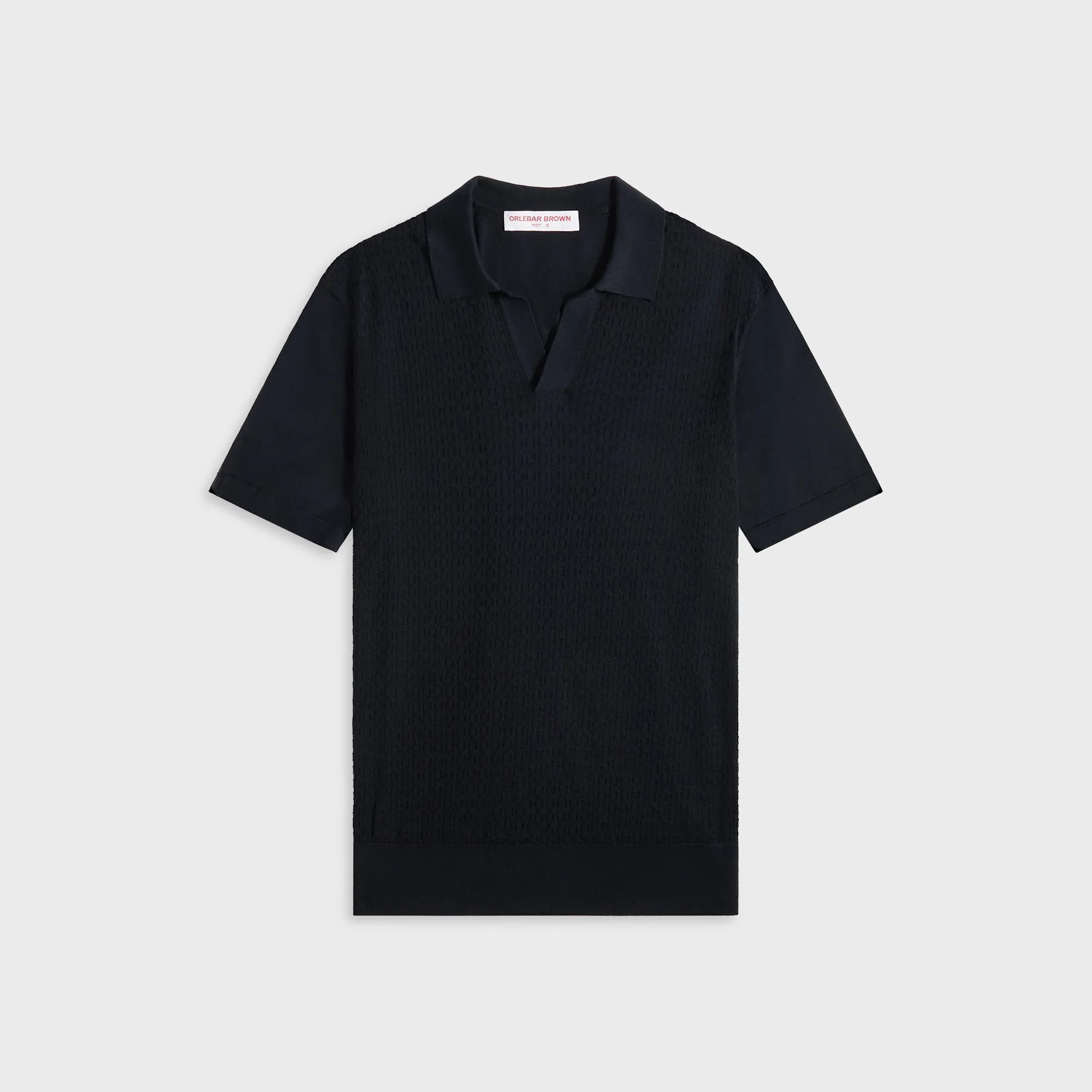Minimalist Aesthetic Orlebar Brown Horton Silk Cotton Solstice Shirt - Night Iris