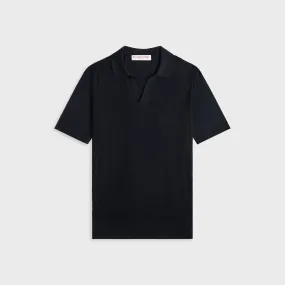Minimalist Aesthetic Orlebar Brown Horton Silk Cotton Solstice Shirt - Night Iris