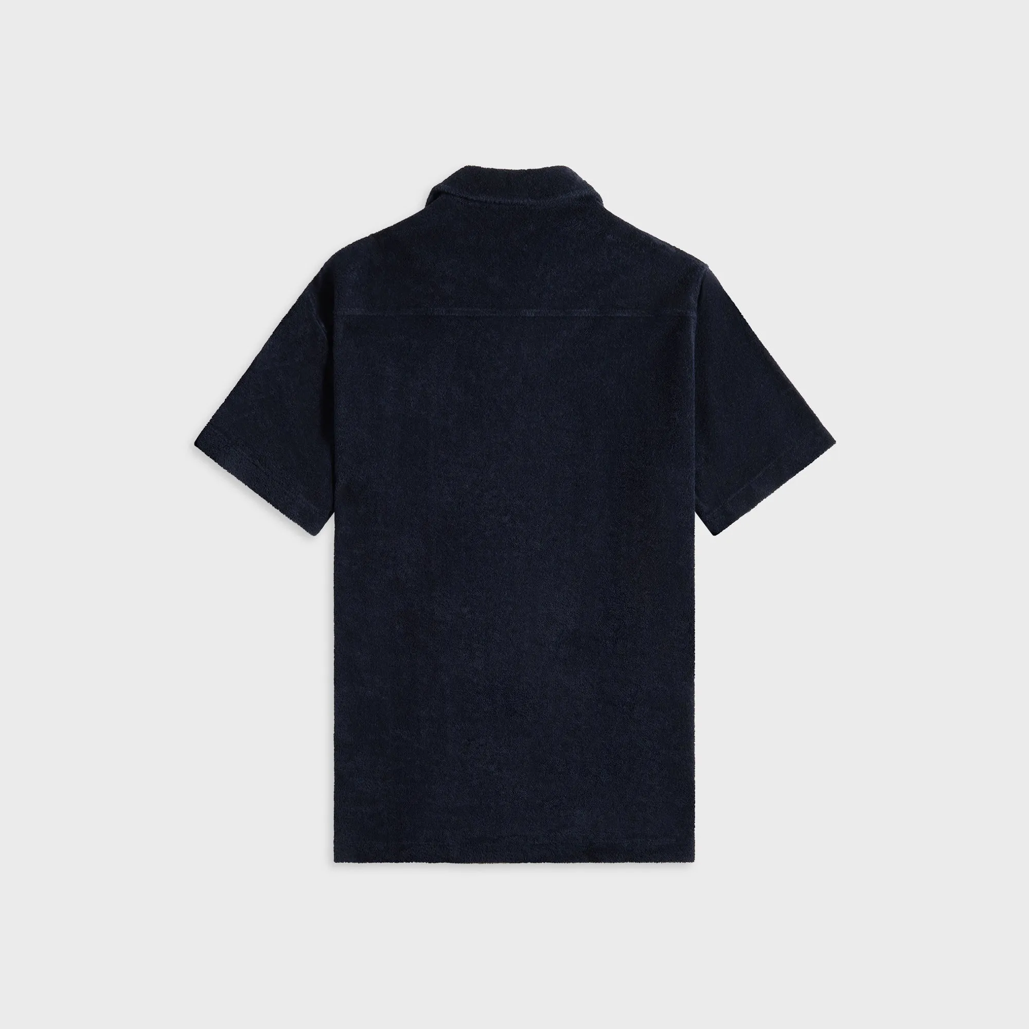 Orlebar Brown Howell Shirt ?C Night Iris Black Tie Optional Zip Front