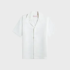 Orlebar Brown Maitan Open Weave Shirt - Cloud Holiday Outfit