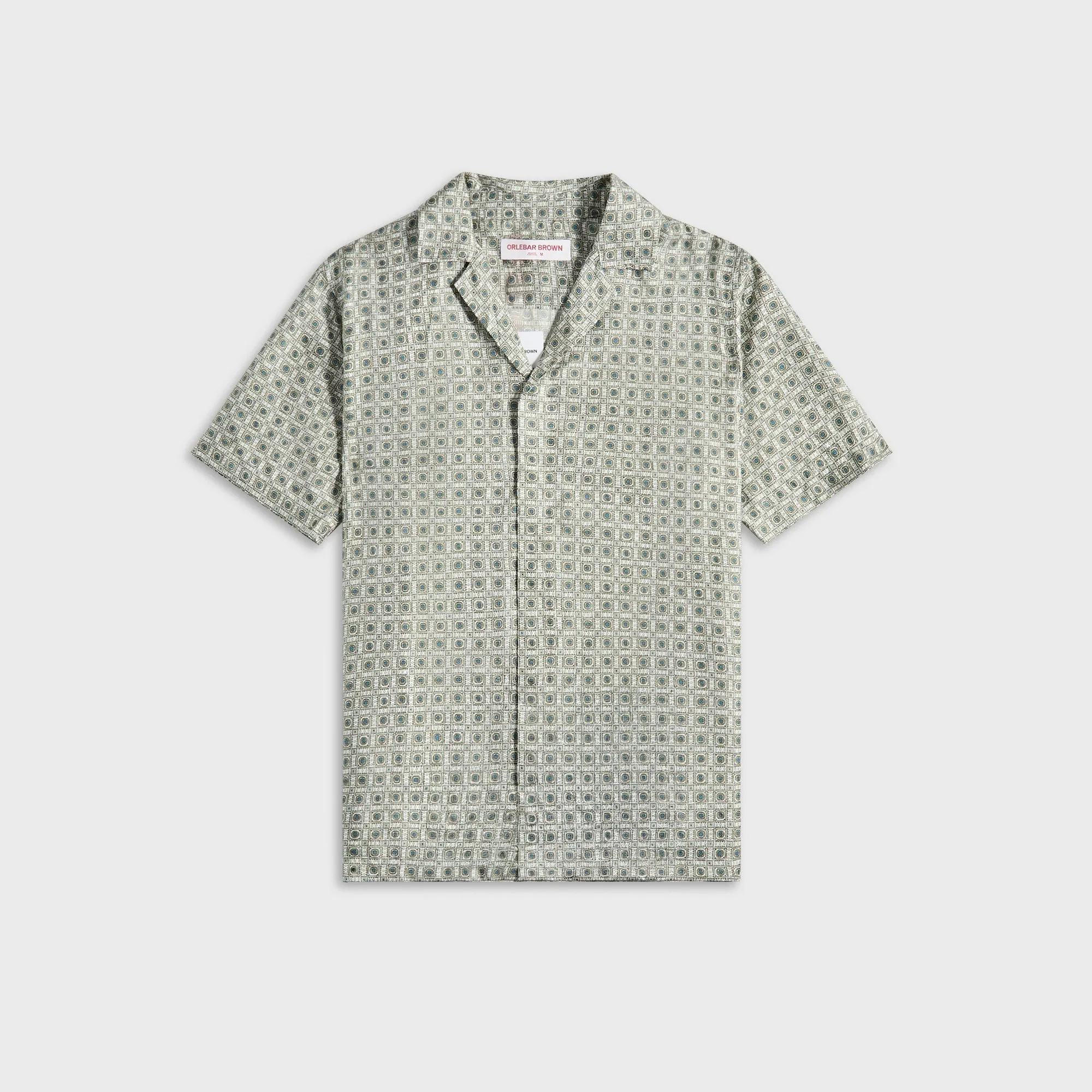 Orlebar Brown Maitan Silk Solstice Shirt - Latte Gym Appropriate