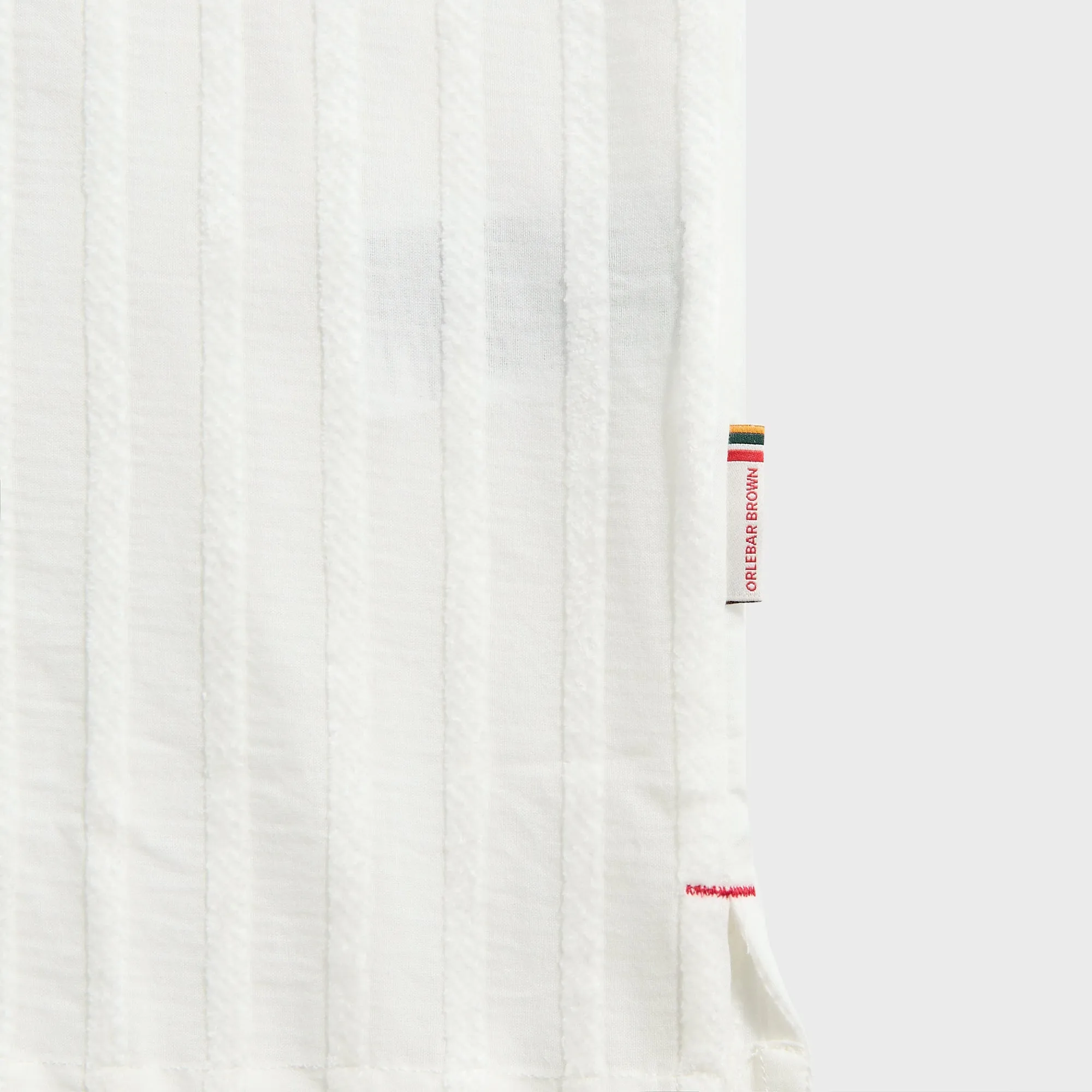 Gym Appropriate Chic Appearance Orlebar Brown Maitan Tonal Chenille Stripe Shirt - White