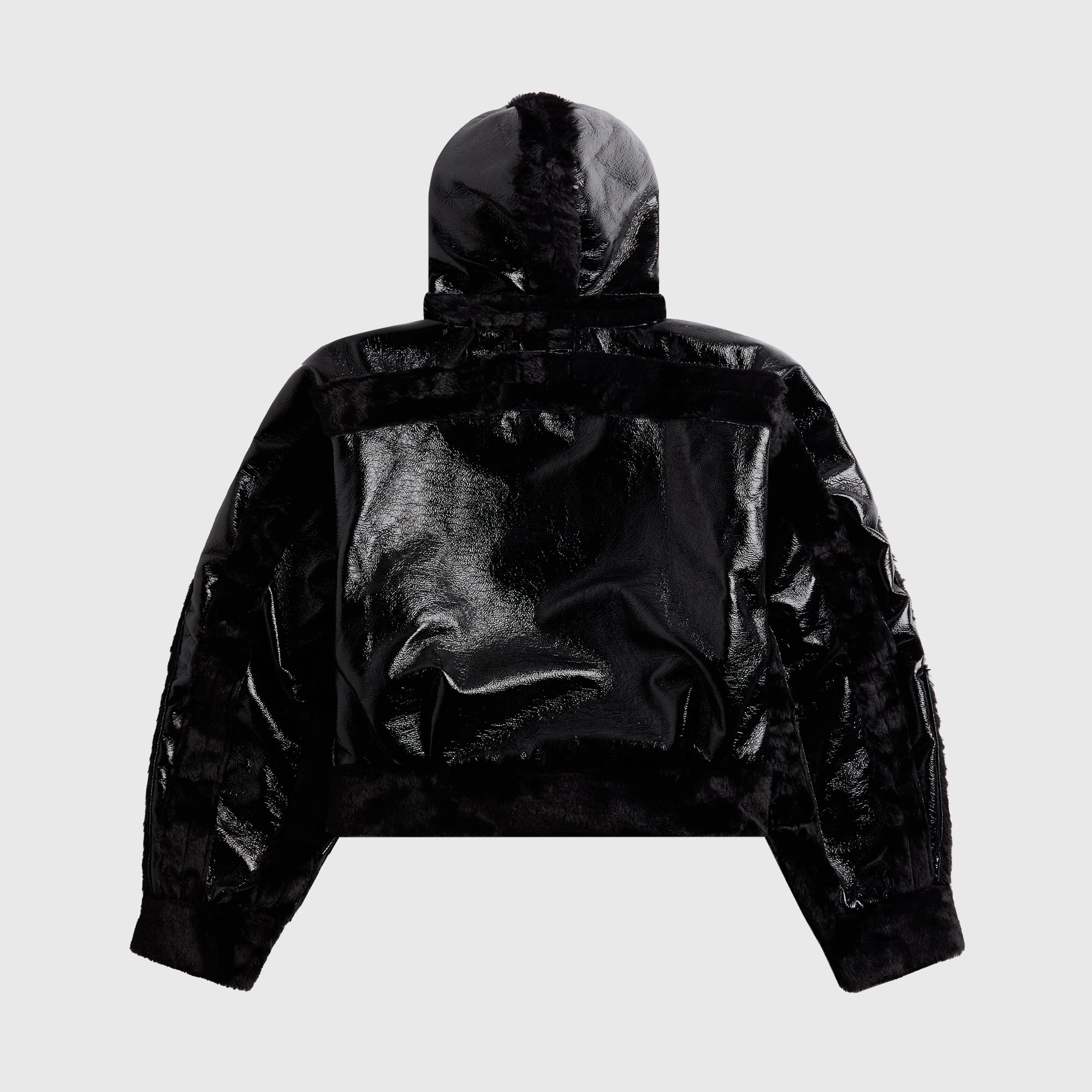 MultiPocket Layout Ottolinger Multiline Shearling Fitted Jacket - Black