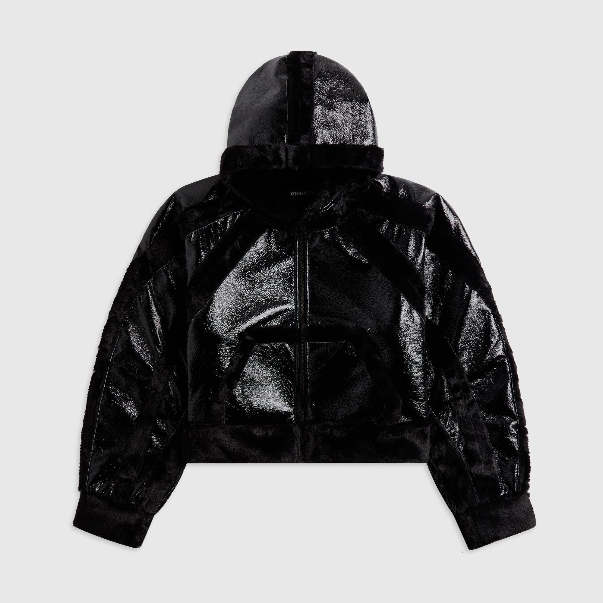 Ottolinger Multiline Shearling Fitted Jacket - Black Easy Wear