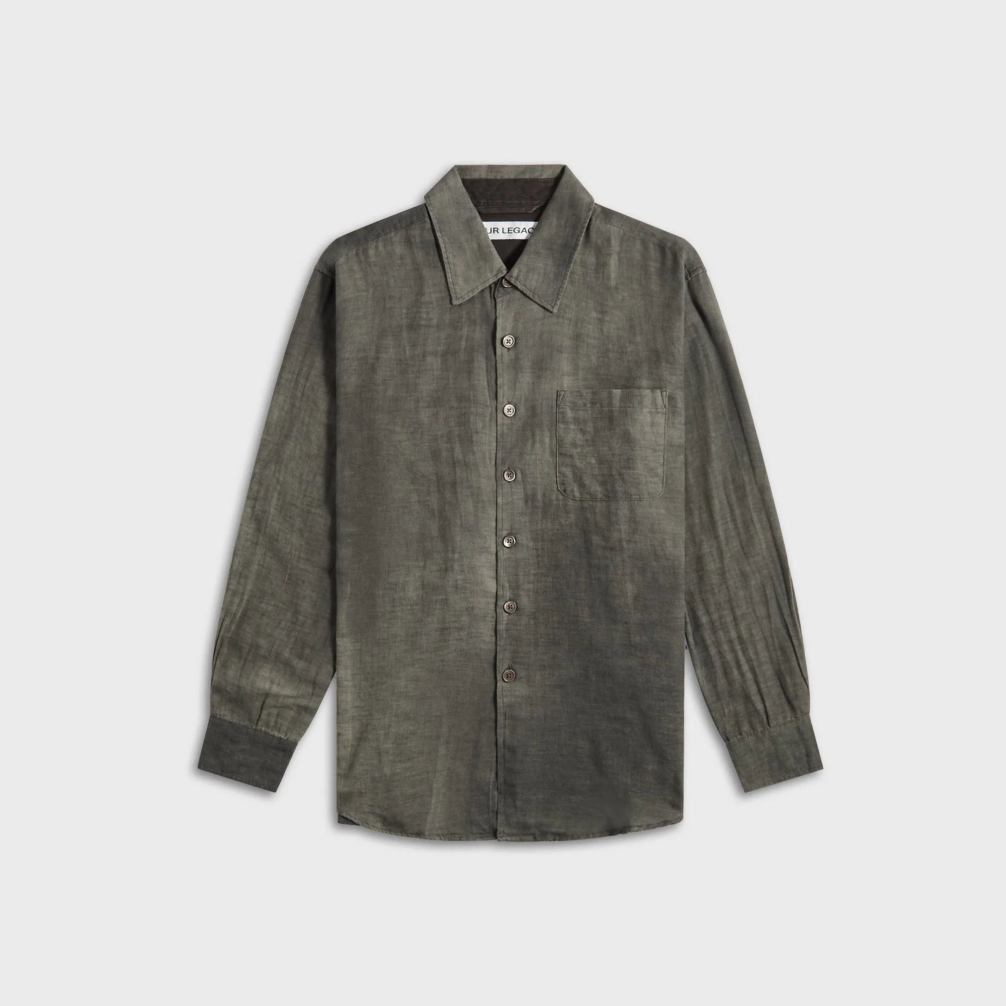 Trendsetting Design Yoke Design Our Legacy Above Shirt - Dark Cloud Sparse