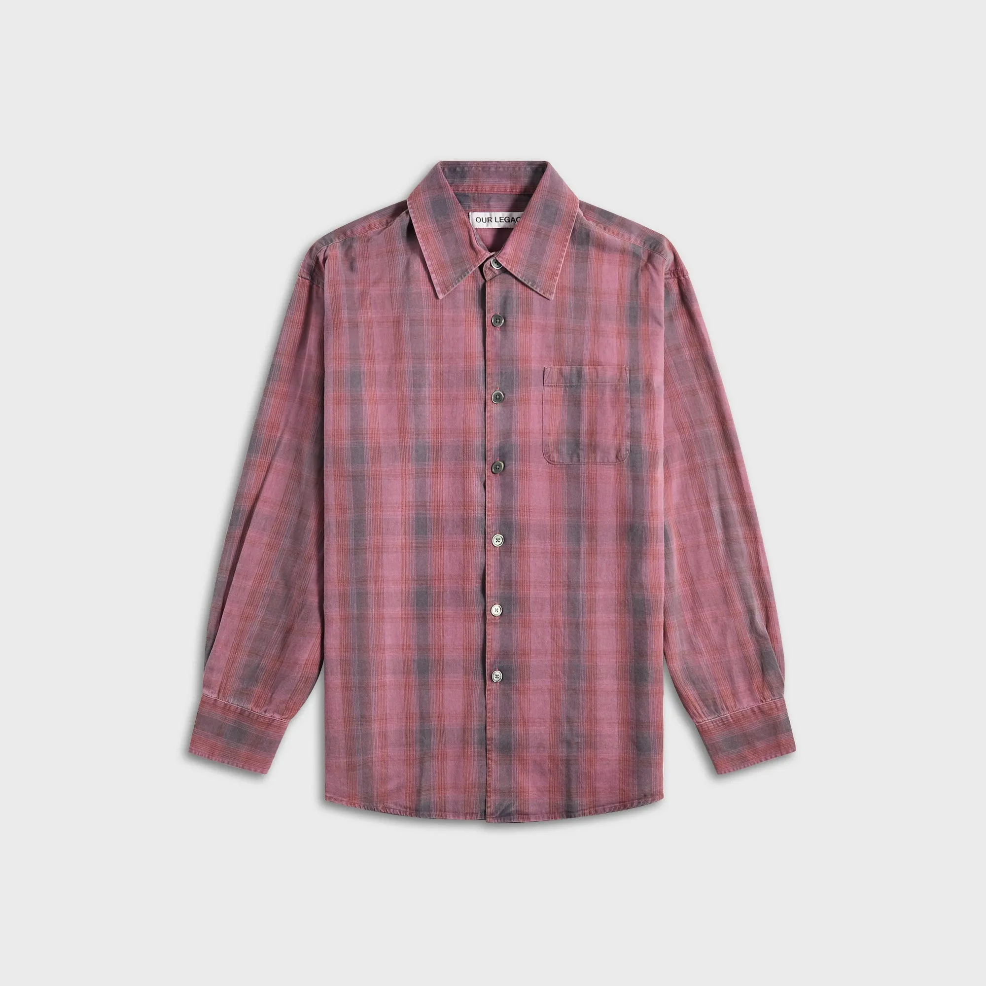 Sustainable Weave Non Restrictive Fit Our Legacy Borrowed Shirt - Idaho Flannel Check