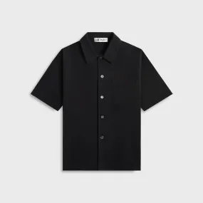 Our Legacy Box Shirt - Black Crochet Weave Contemporary Design