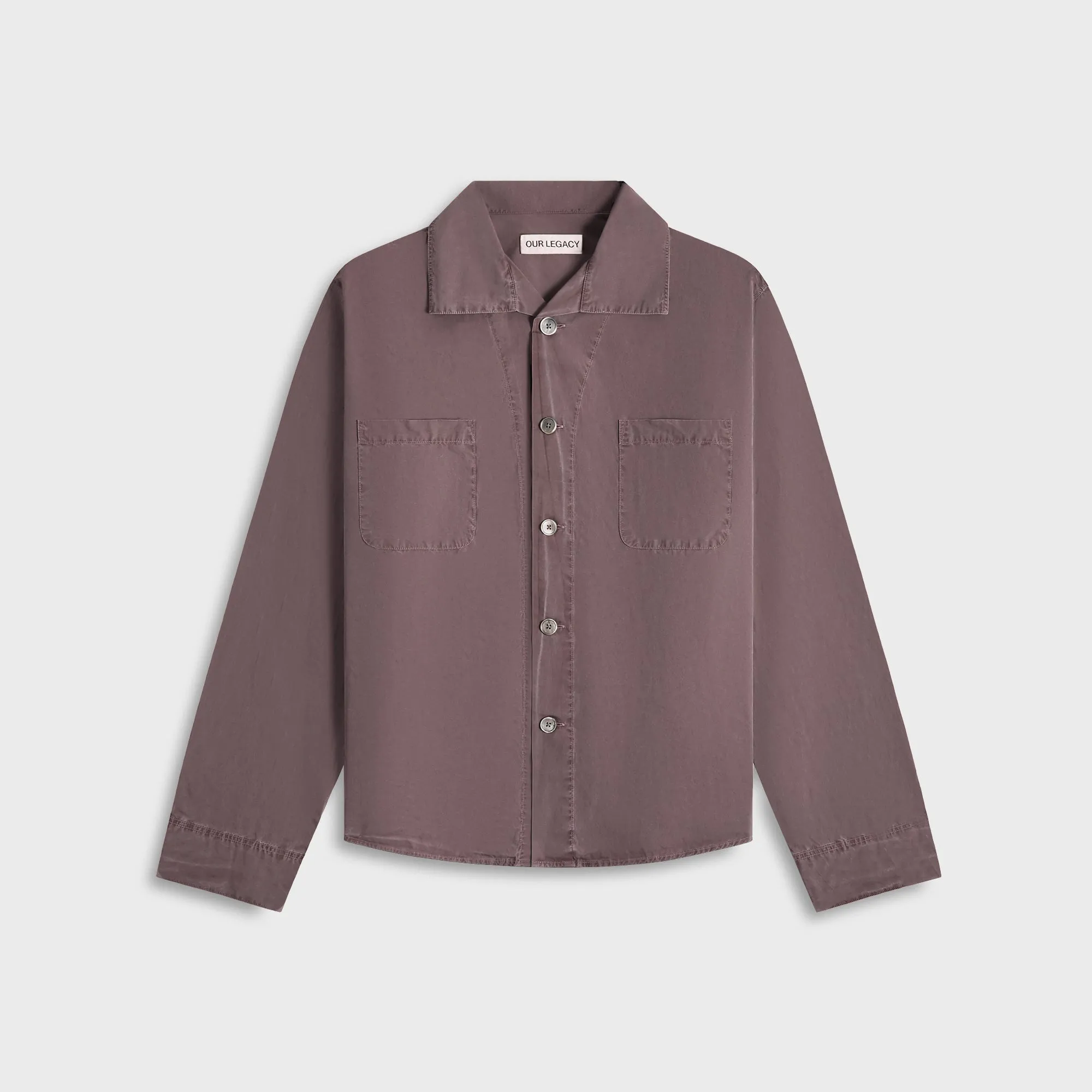 No Chafe Edging Our Legacy Funnel Shirt - Charcoal Bordeaux