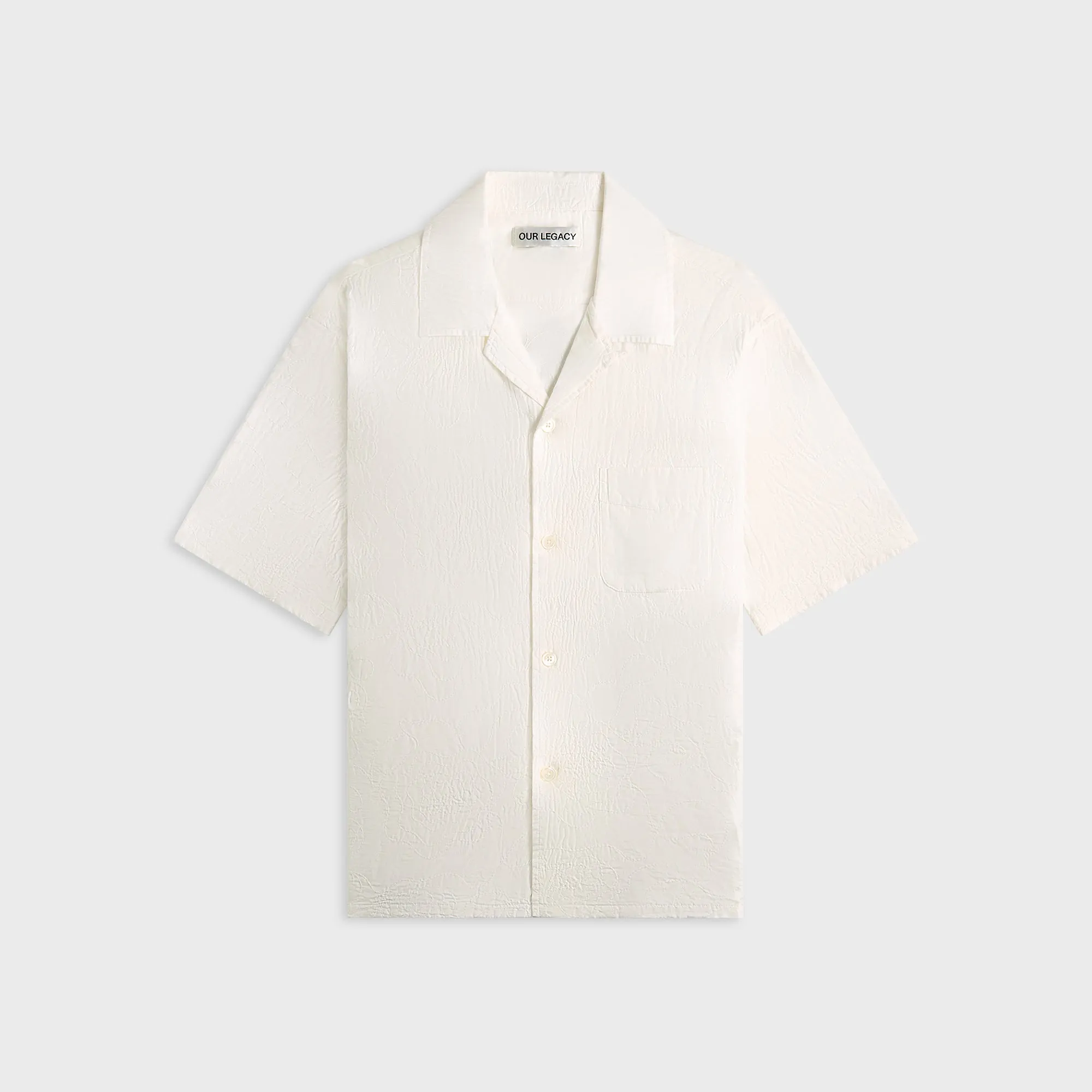 Wardrobe Essential Our Legacy Heusen Shirt - White Flower Embroidery