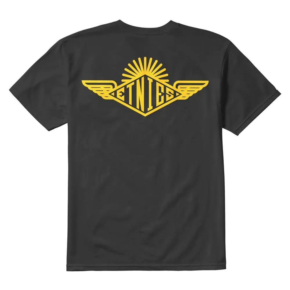 Pullover Etnies Wings T-shirt - Black/Yellow