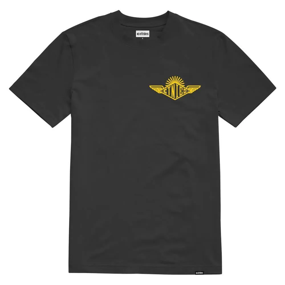 Eco friendly materials Soft Layer Etnies Wings T-shirt - Black/Yellow