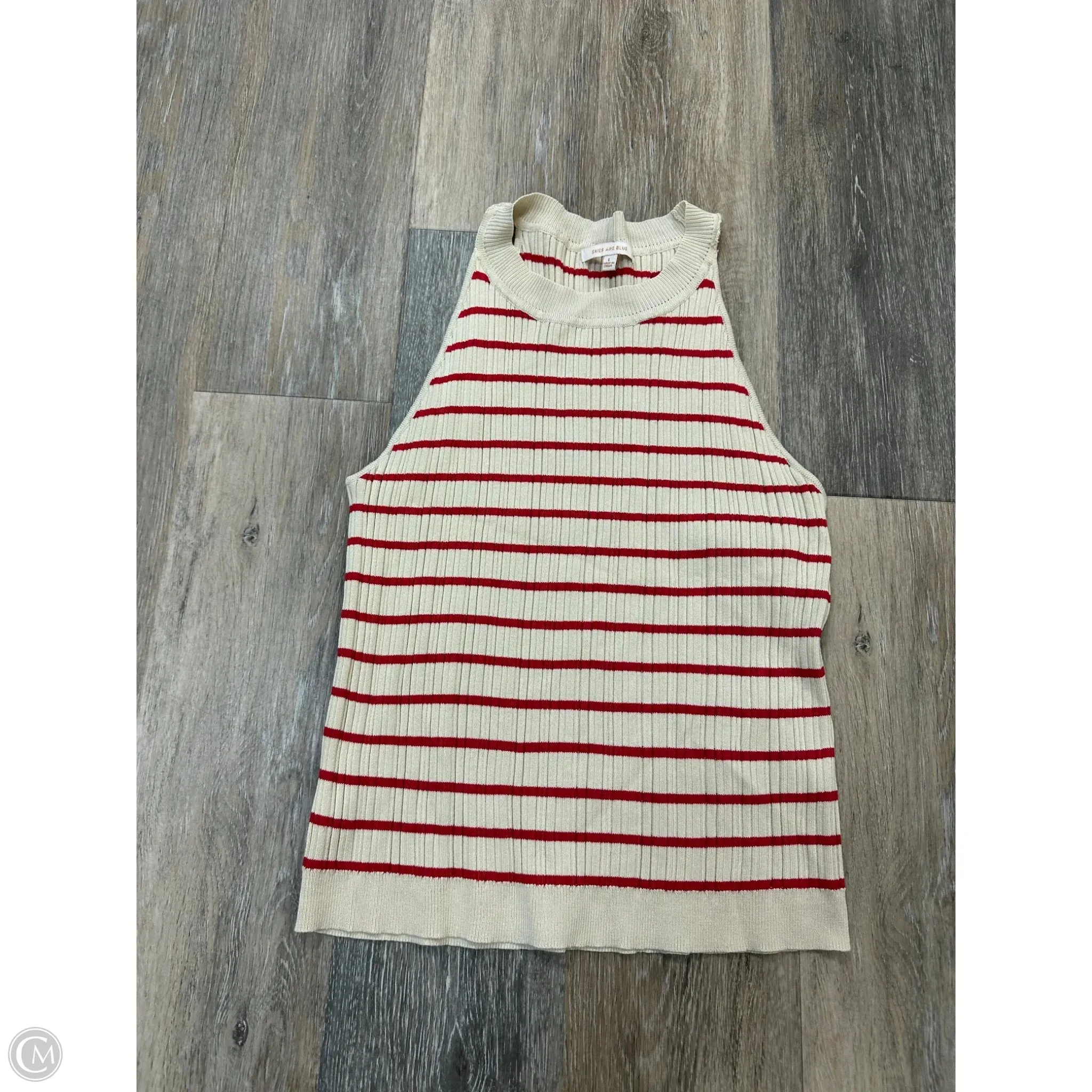 MoistureWicking Tank Top By Skies Are Blue In Striped Pattern, Size: L