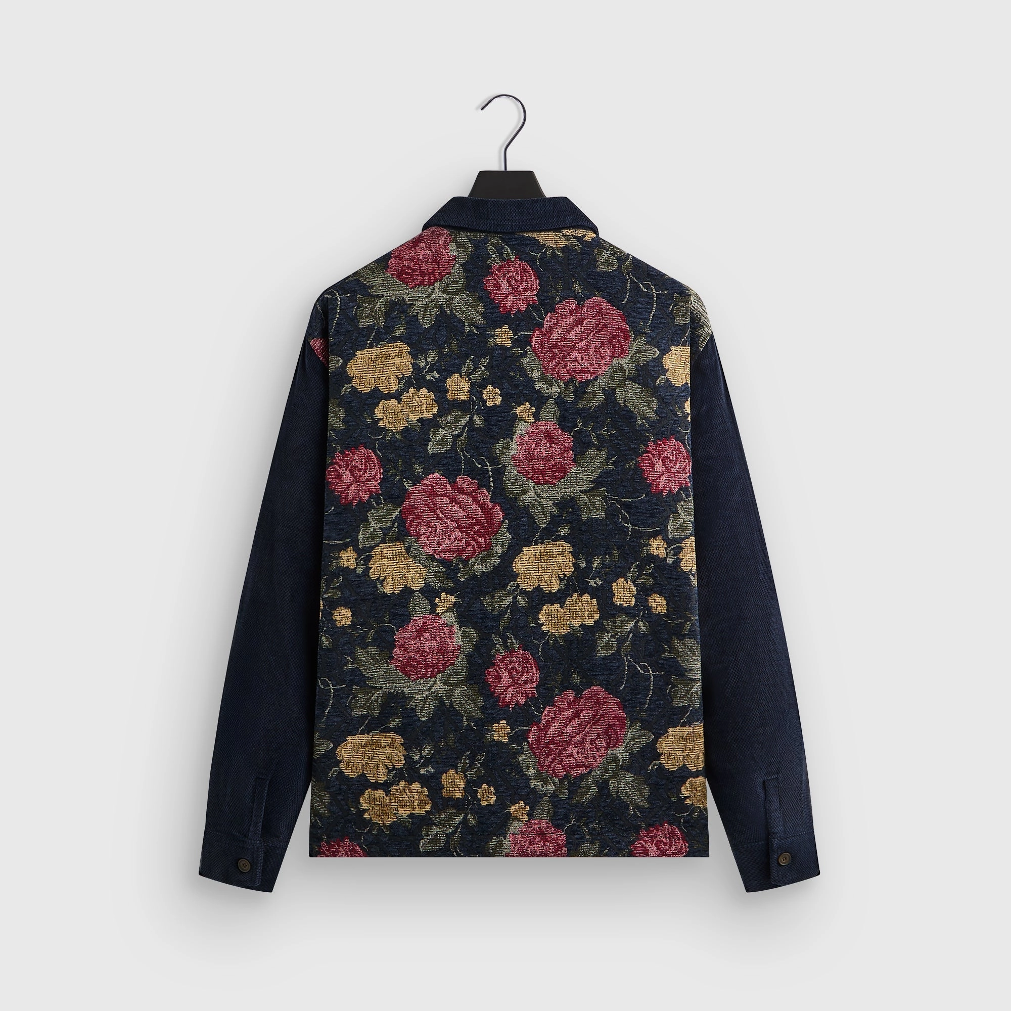 Convertible Collar Packable Construction Kith Tapestry Panelled Remsen Jacket - Ink