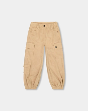 stain resistant coating Parachute Corduroy Pants with Cargo Pockets Light Pecan Brown