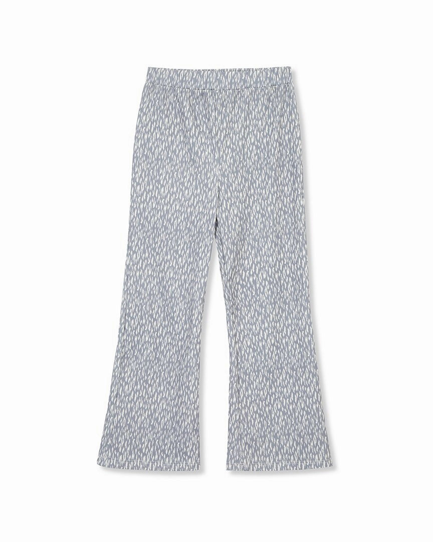 Minimalist Design Side zipper Peek Kids Ribbed Flare Pant