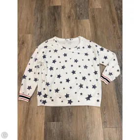 Warm Fabric Sweatshirt Crewneck By Lou And Grey In Blue & White, Size: L