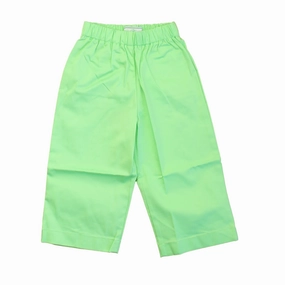 Recycled Polyester Mid-rise fit Classic Prep Boys Summer Green Pants Size: 12-24 Months
