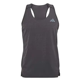 adidas | Men's Adizero Running Singlet - Black High Edge Durability V Neckline Options