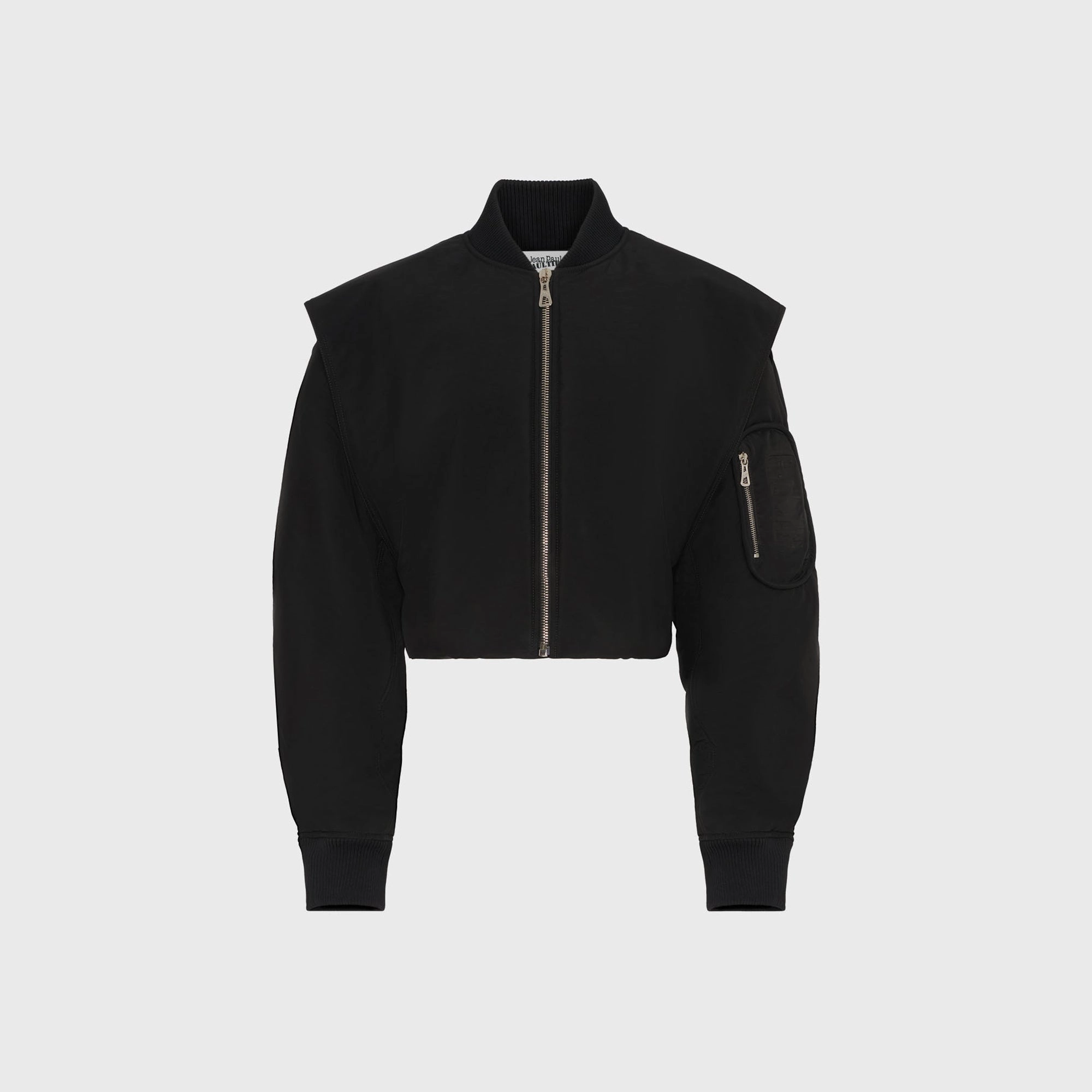 Weatherproof Shell wrinkle free Jean Paul Gaultier Bomber With Hidden Hood Detail - Black
