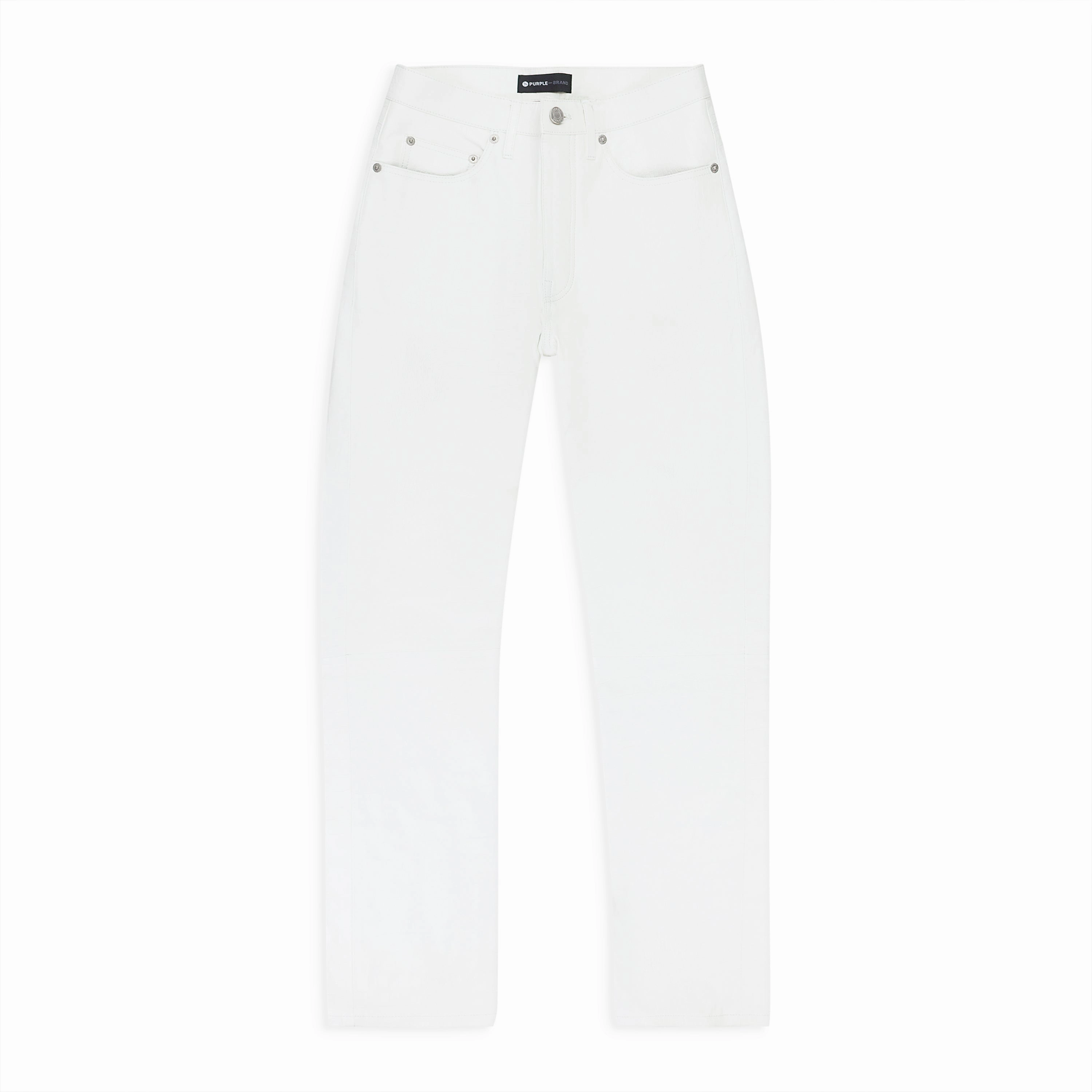 Chill Outfit LEATHER RELAXED FIT PANT WHITE SKINNY JEANS