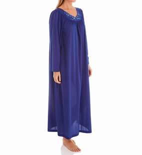 Petals 53 Inch Long Sleeve Gown In Navy ChafeResistant Fabric
