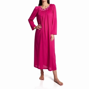 Petals 53 Inch Long Sleeve Gown In Raspberry Adjustable Drawstrings Durable Blends