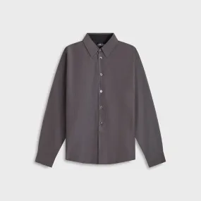 Our Legacy Beyond Shirt - Charcoal Bordeaux Laser Cut Edge Detail