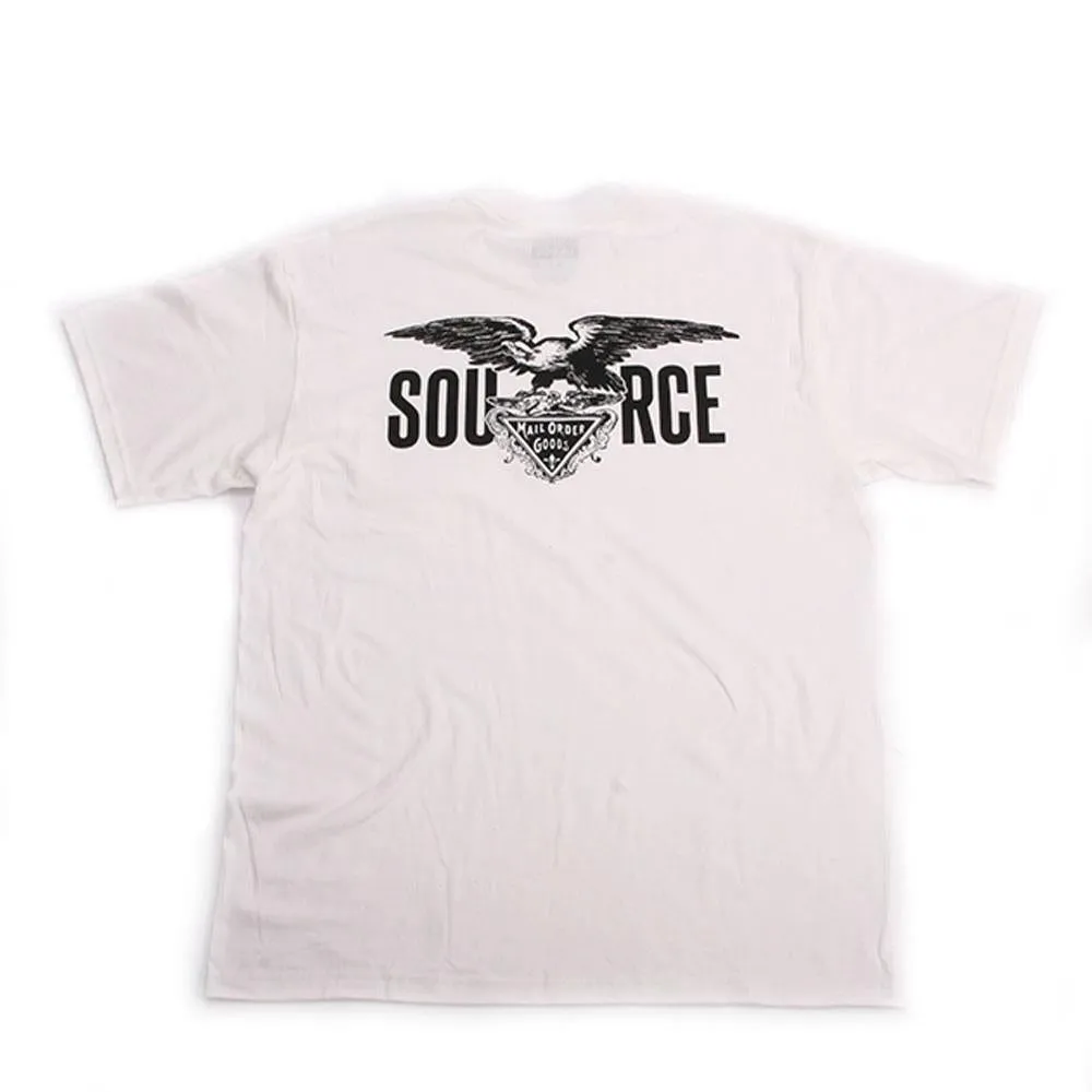 Source Claw Pocket T-Shirt - White Street Trend Look Non Irritating Seams