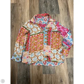 Blouse Long Sleeve By Zara In Pink, Size: M LightweightConstruction Stretch Blouse