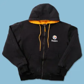 Light Warmth tropical print Pittsburgh Steelers Zip Hoody Small
