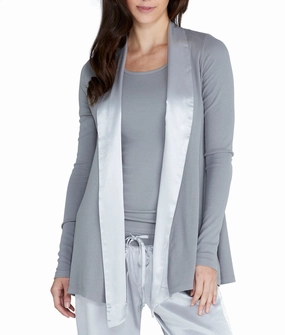 Midweight Fabric HighWaisted Design PJ Harlow Women's Shelby Knit Lounge Cardigan Wrap