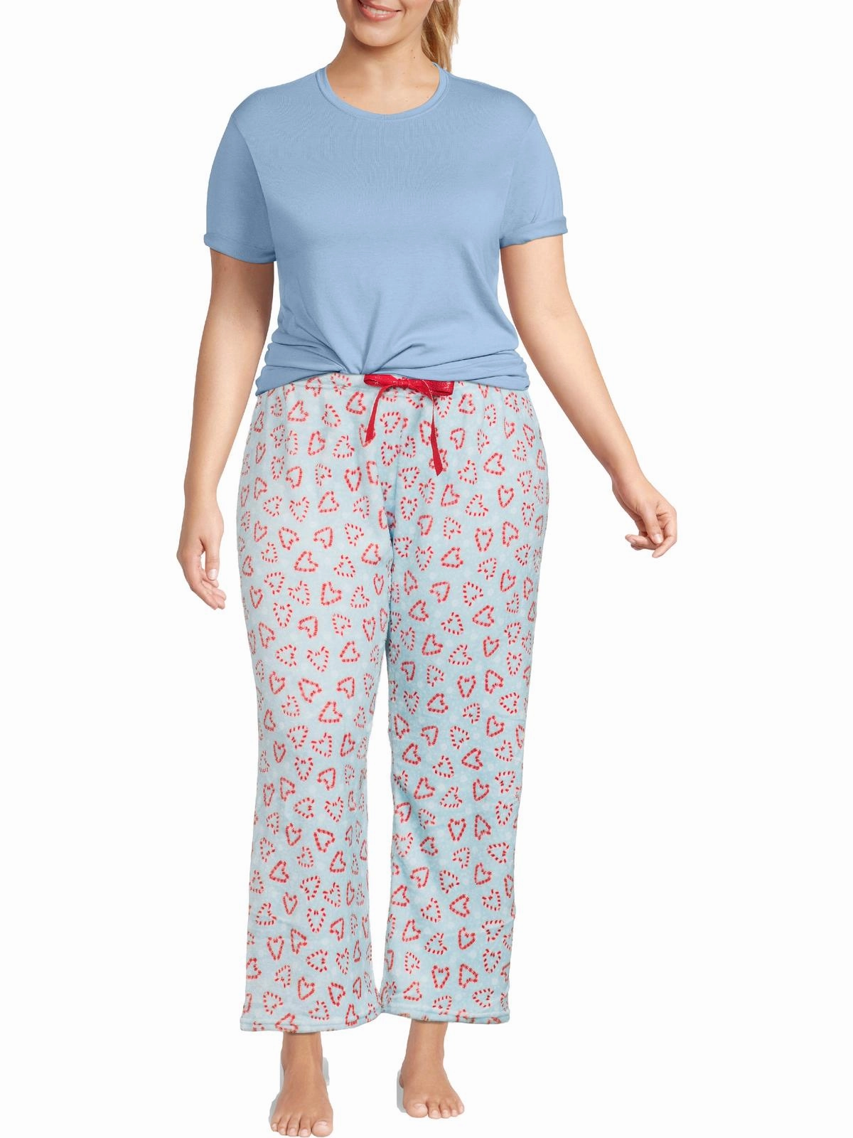 Plus Womens Comfy Sleepwear Pajama Bottoms Oversized Hoodie Design
