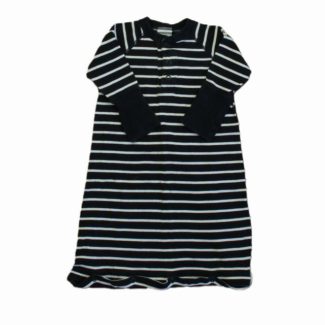 LongLasting Durability Polarn O. Pyret Boys Navy Stripe Nightgown Size: 0-2 Months