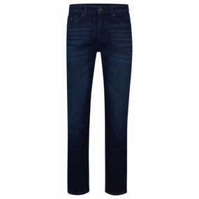 Four Way Stretch Fabric Maine Regular-fit jeans in dark-blue comfort-stretch denim