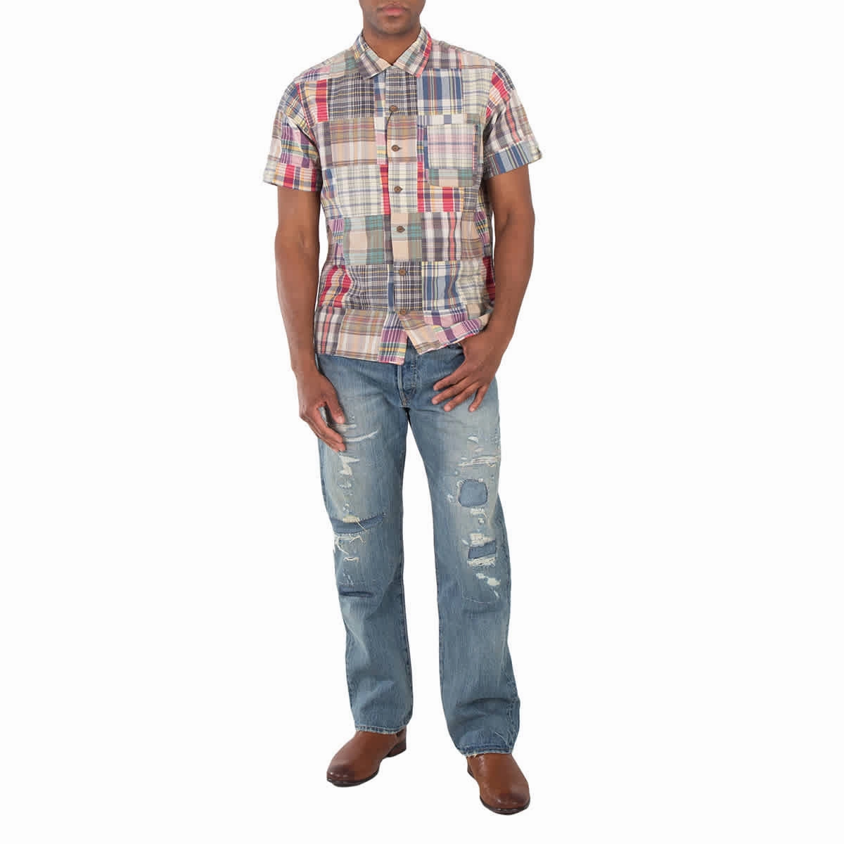 Polo Ralph Lauren Distressed Vintage Classic Denim Jeans Vintage Inspired Weave Casual Option