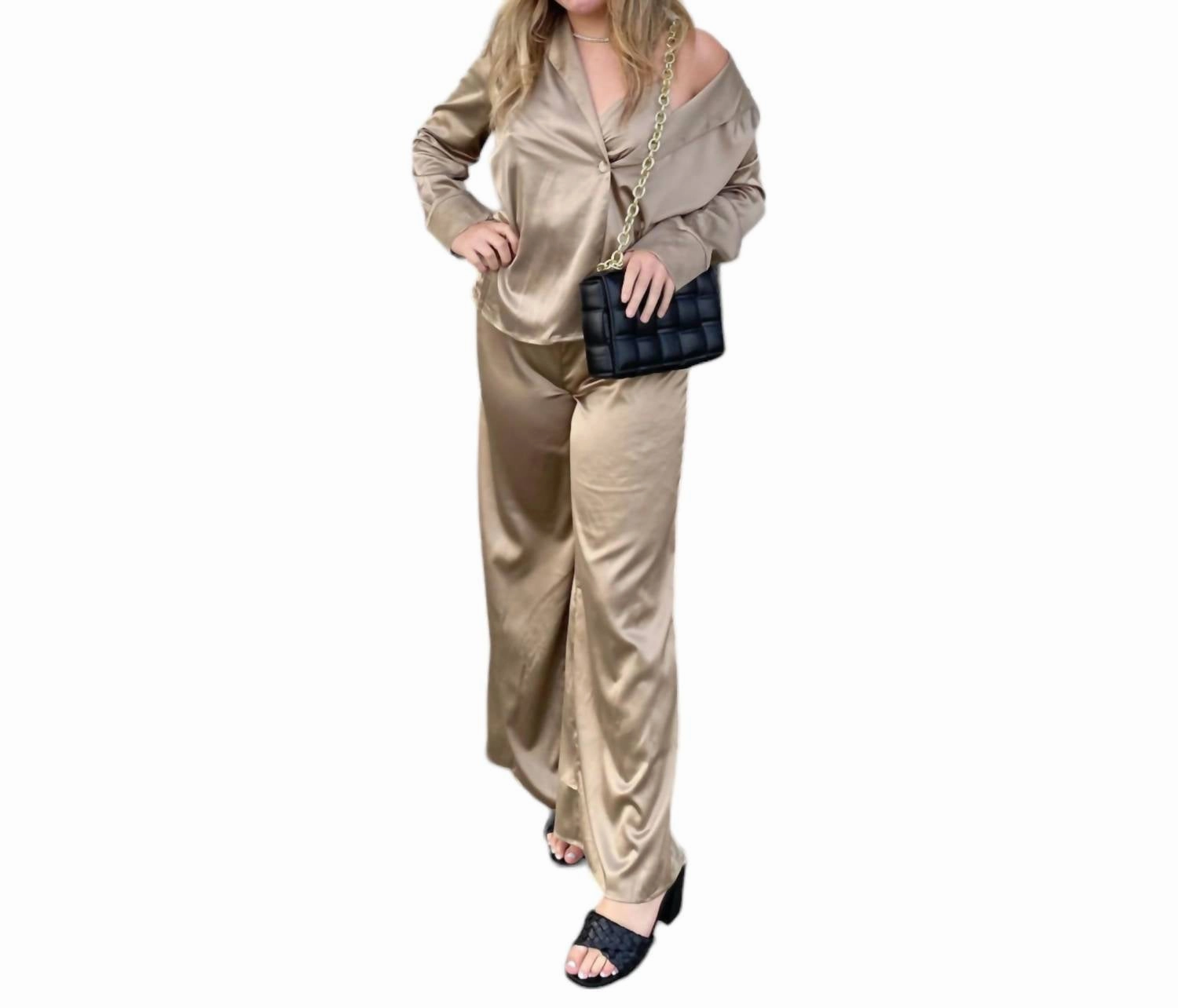 OdorResistant Treatment Positively Alluring Bralette And Top Set In Tan