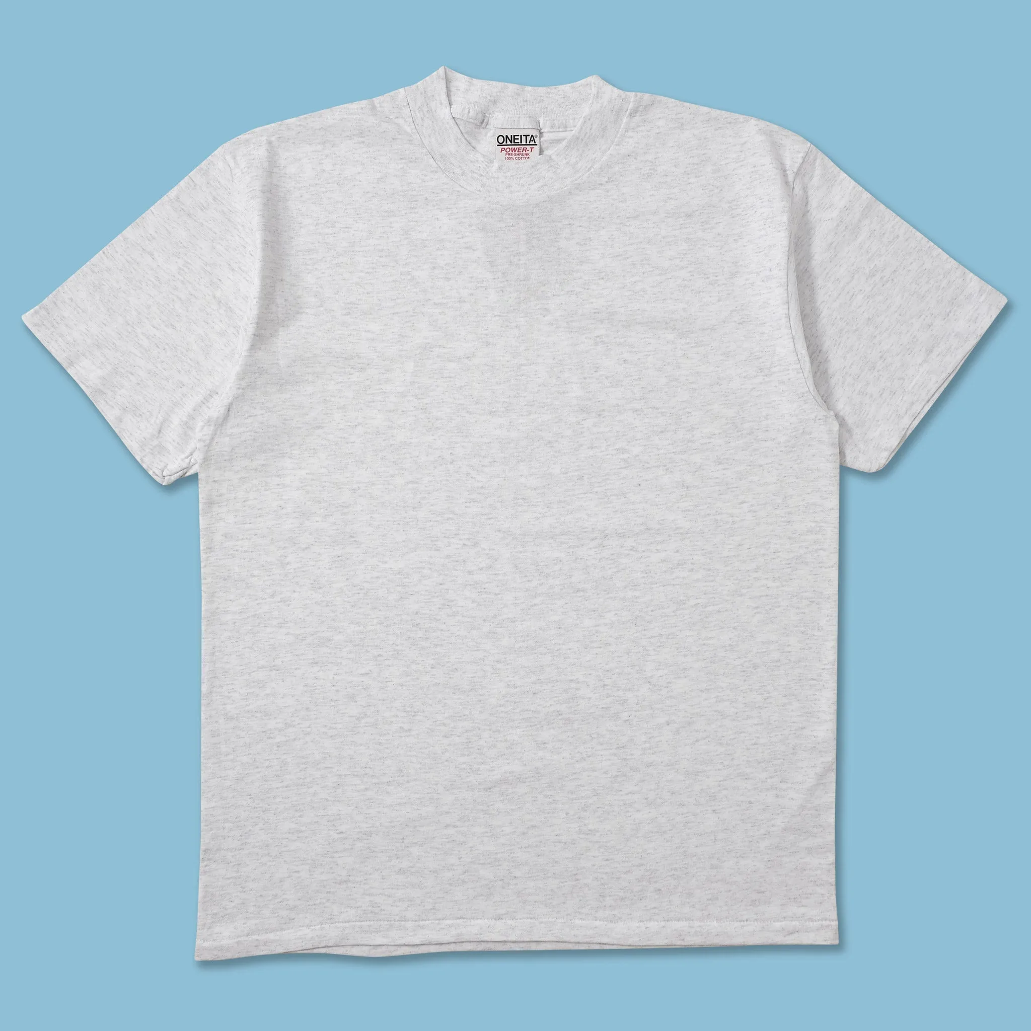 Collared 90s Oneita Power-T Blank T-Shirt Large