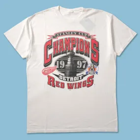 1997 Detroit Red Wings T-Shirt Large Low Profile Silhouette