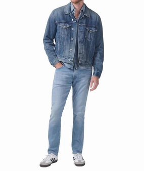 Quality Basic Gage Straight Leg Pants In Premo (Lt Indigo)