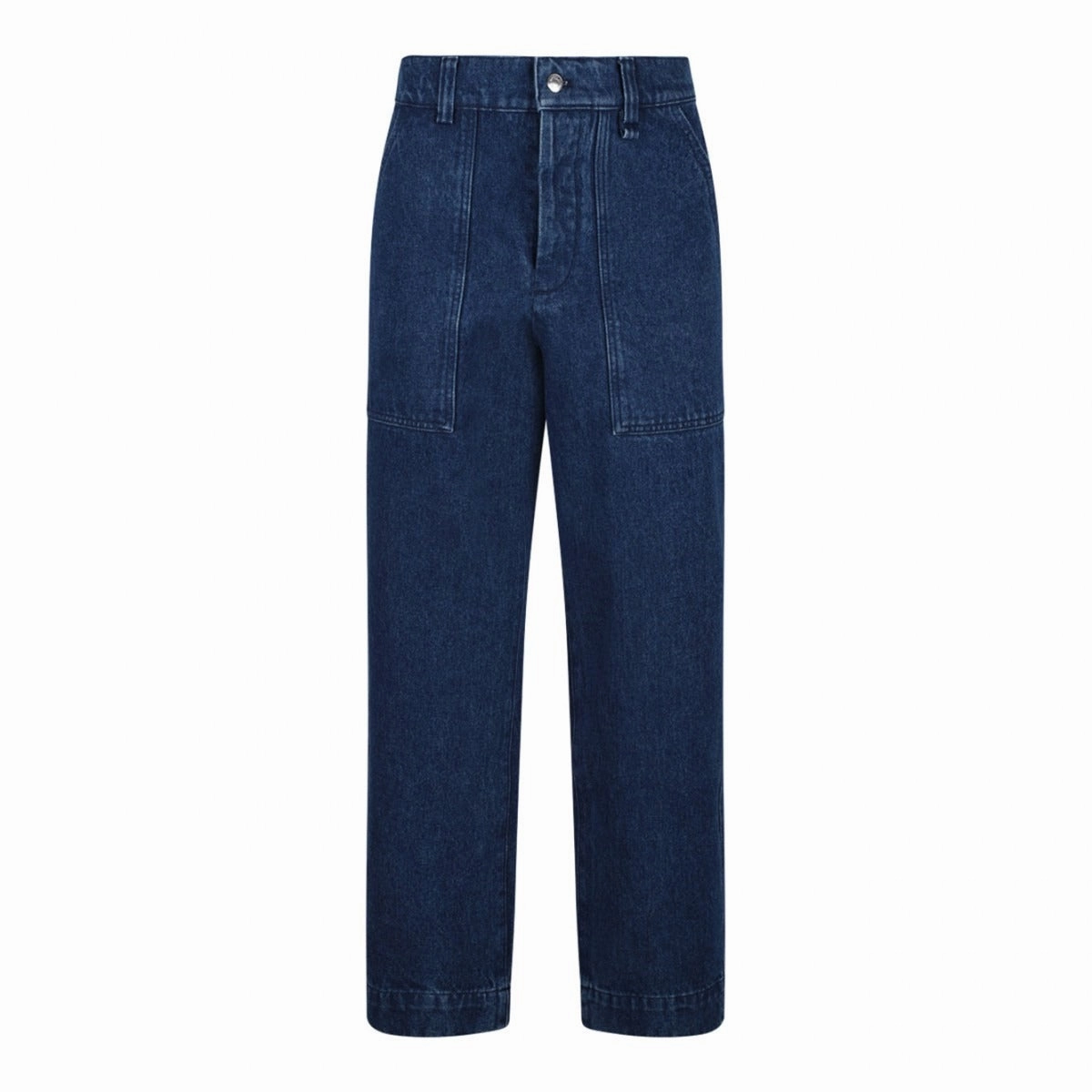 Maison Kitsune Profile Fox Embroidered Workwear Jeans Anti Sagging Technology