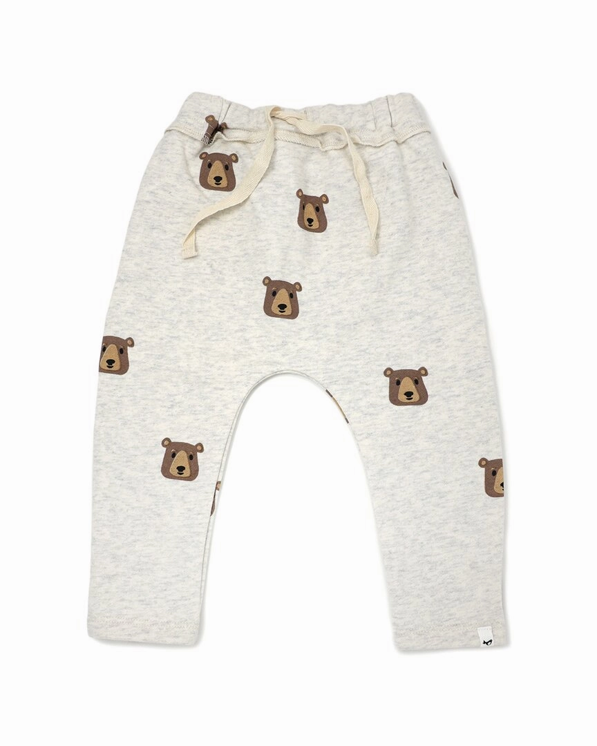 Quick Wash SturdyBeltLoops oh baby! Brown Bear Faces Brooklyn Jogger