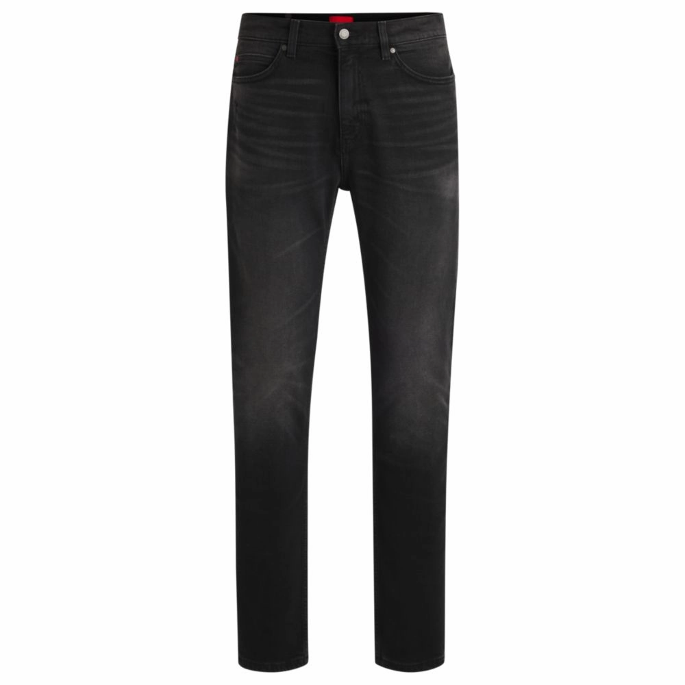 Slim-fit jeans in black stretch denim Night Out Daily Wear Weekend Style Smooth
