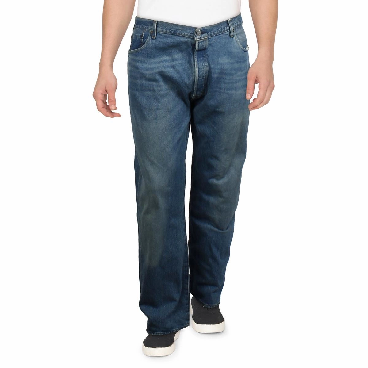 Recycled Material Fit Layer 501 Mens Denim Cotton Straight Leg Jeans
