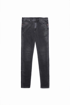 Fray Resistant Hem Easy Match Diesel D-Amny Skinny Fit Black Jogger Denim Jeans