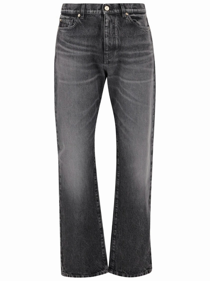 standard fit Weekend Warrior Adult Fashion Gym Ready Cotton Denim Jeans With Logo